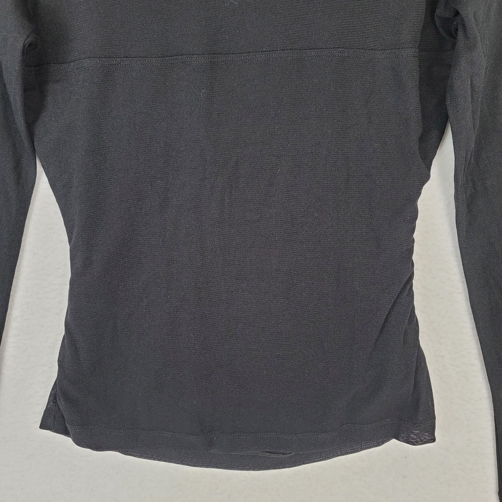 Karen Kane Lifestyle Black Embroidered Floral Sheer Yoke Top Women's Size S - Picture 15 of 16